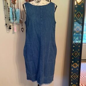 J Jill Women's Blue Denim Dress